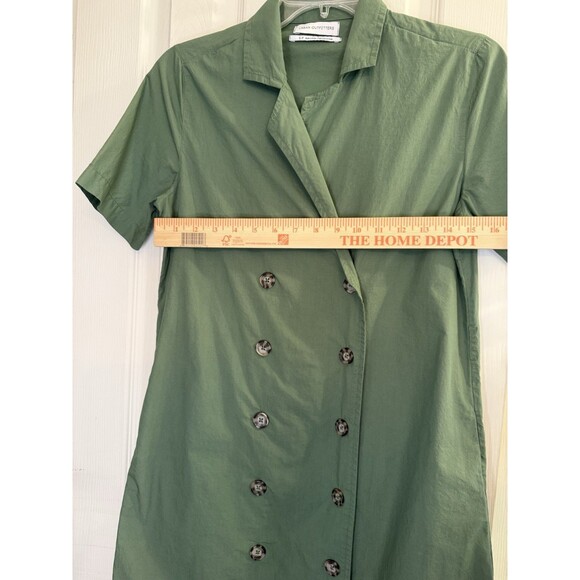 Urban Outfitters Green Shirt Dress Small Double Breasted Button Front - Picture 3 of 5
